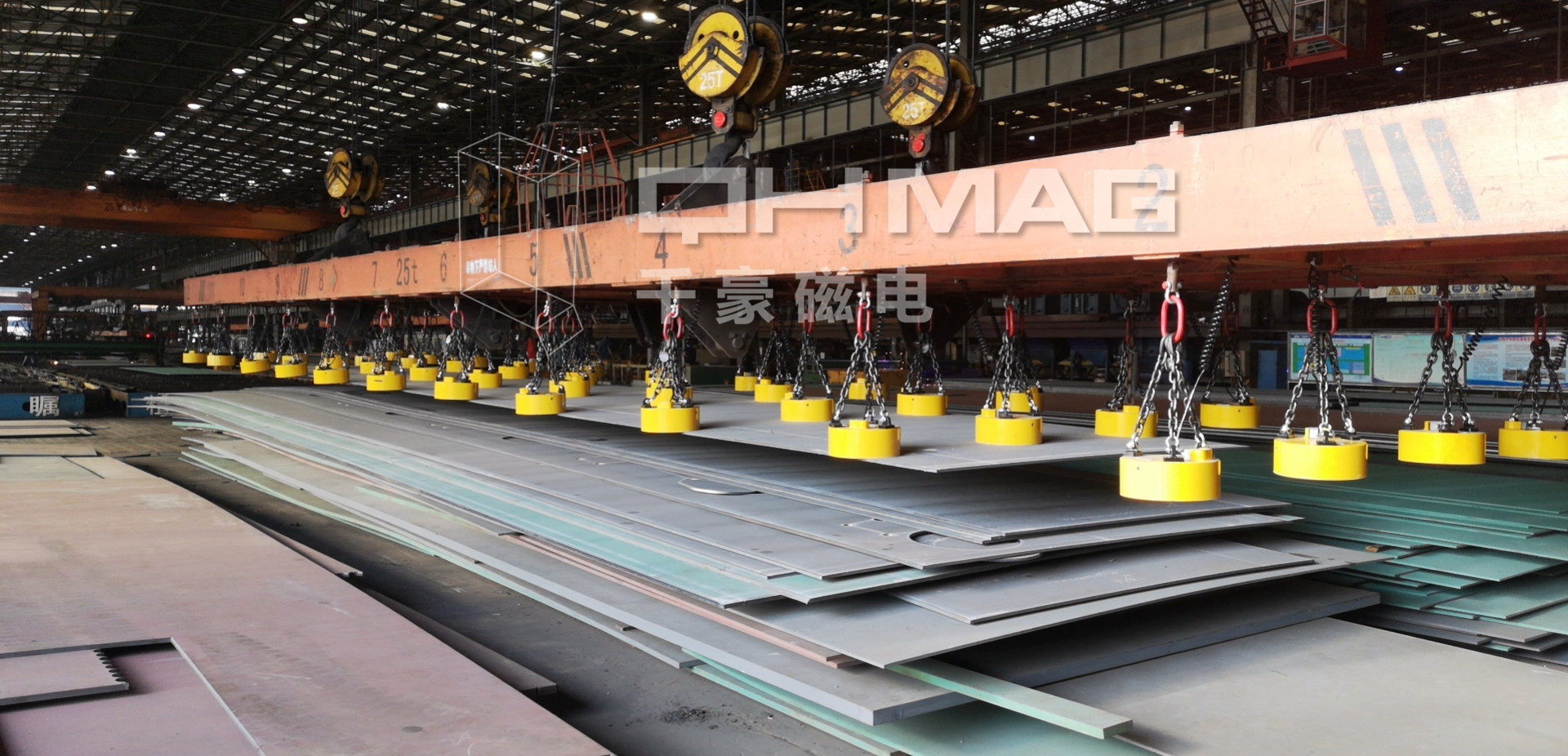 千豪磁電吊鋼板用夾具，電永磁吊具，磁力吊具